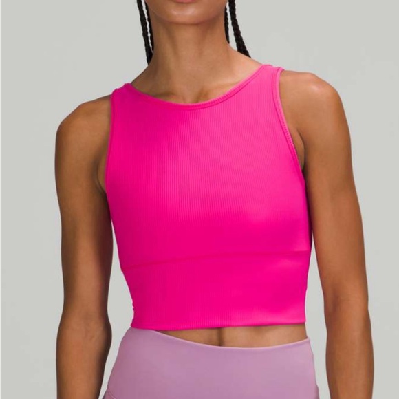 Lululemon Power Pivot Tank *Ribbed Color: Sonic Pink Size 4 - Picture 5 of 5